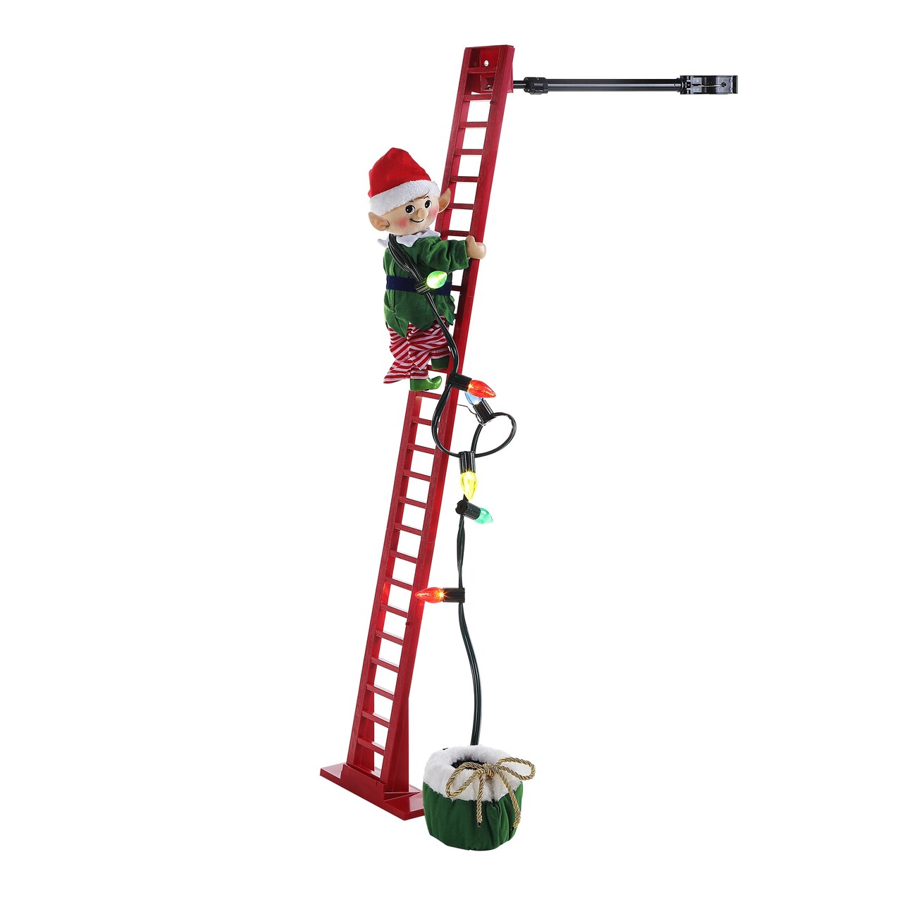 Mr. Christmas Mr. Christmas Animated and Musical Climbing Elf with Light Strand Decoration